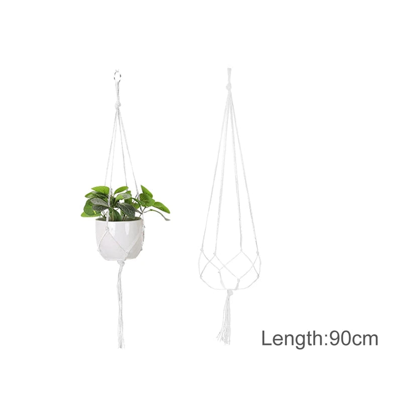 Hanging Planter Flowerpot Plant Holder Macrame Plant Hanger Wall Plant Holder Hanging Basket Flower Basket Balcony Decorations