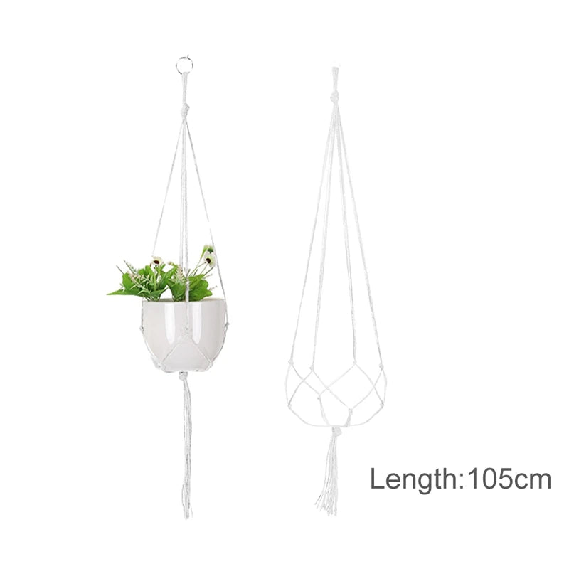 Hanging Planter Flowerpot Plant Holder Macrame Plant Hanger Wall Plant Holder Hanging Basket Flower Basket Balcony Decorations