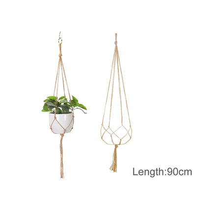 Hanging Planter Flowerpot Plant Holder Macrame Plant Hanger Wall Plant Holder Hanging Basket Flower Basket Balcony Decorations