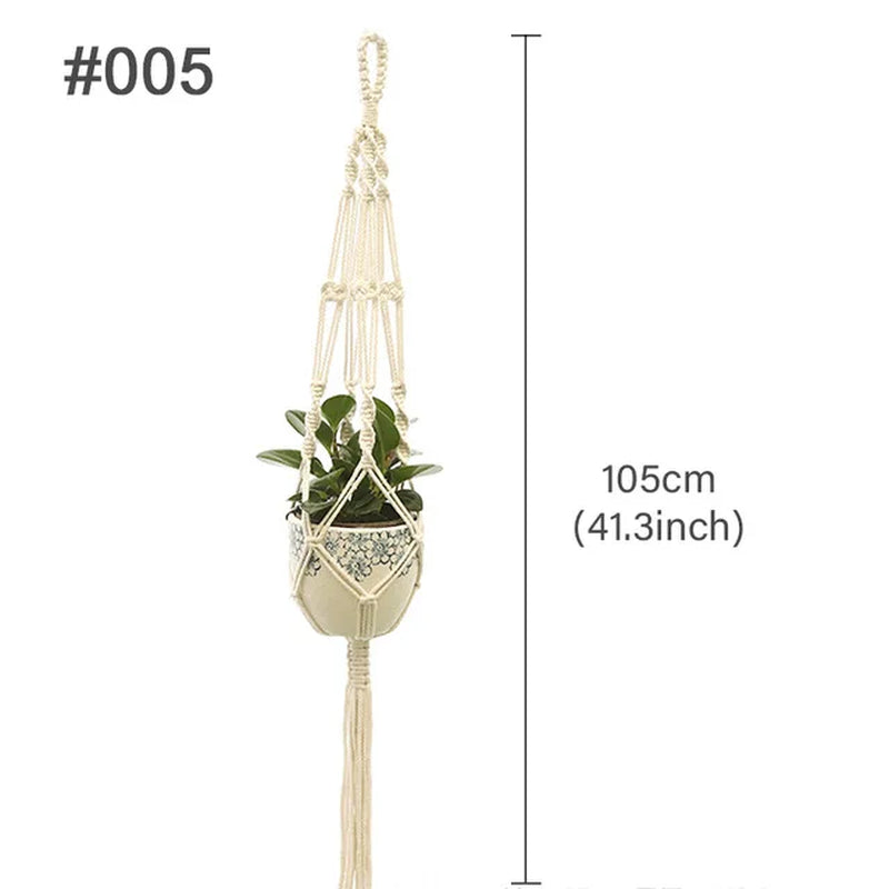 Hanging Planter Flowerpot Plant Holder Macrame Plant Hanger Wall Plant Holder Hanging Basket Flower Basket Balcony Decorations