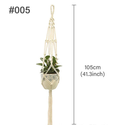 Hanging Planter Flowerpot Plant Holder Macrame Plant Hanger Wall Plant Holder Hanging Basket Flower Basket Balcony Decorations