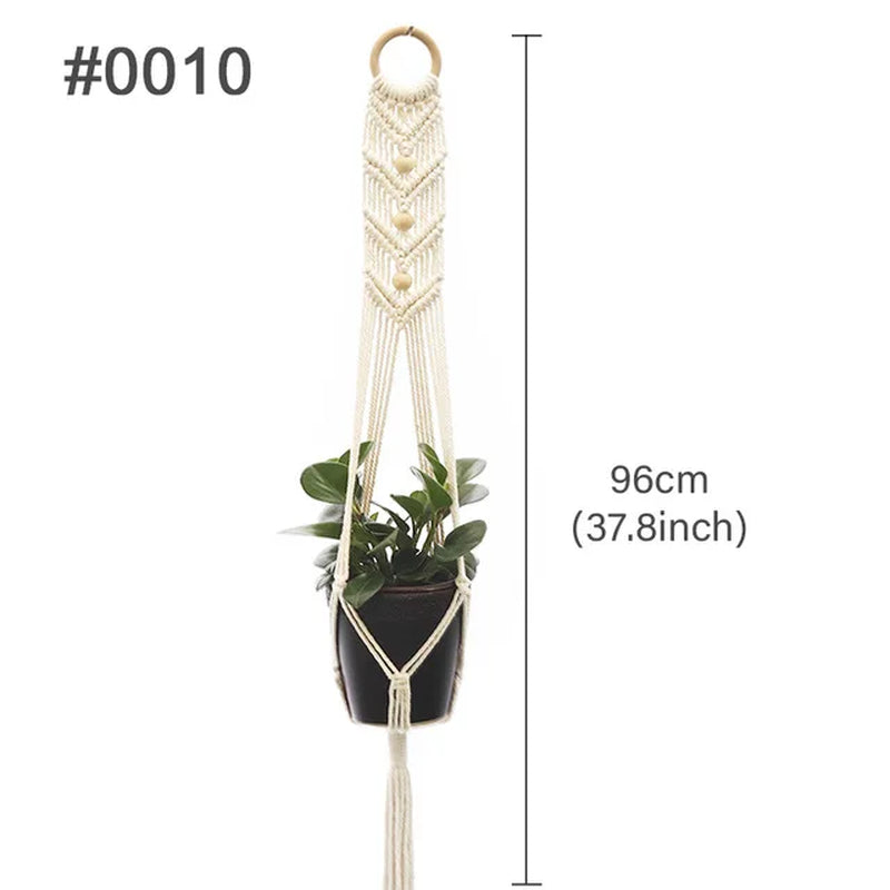 Hanging Planter Flowerpot Plant Holder Macrame Plant Hanger Wall Plant Holder Hanging Basket Flower Basket Balcony Decorations