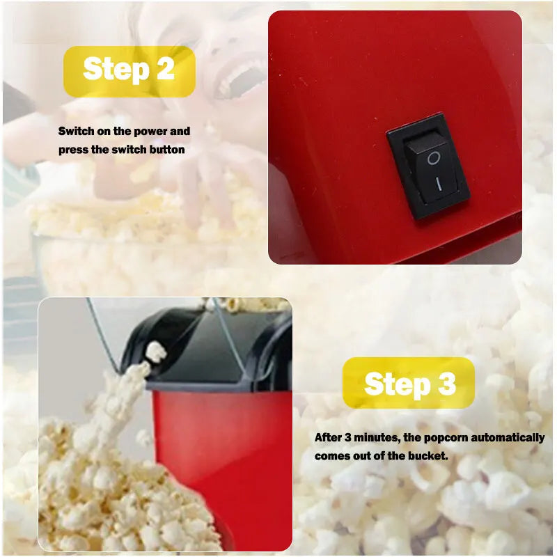 Popcorn Makers Mini Popcorn Machine Electric Household Appliance Machine Fully Automatic Popcorn Machine for Home Kitchen