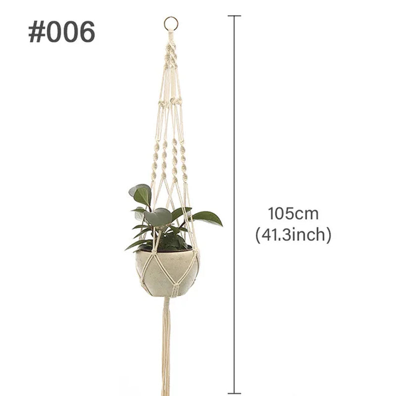 Hanging Planter Flowerpot Plant Holder Macrame Plant Hanger Wall Plant Holder Hanging Basket Flower Basket Balcony Decorations