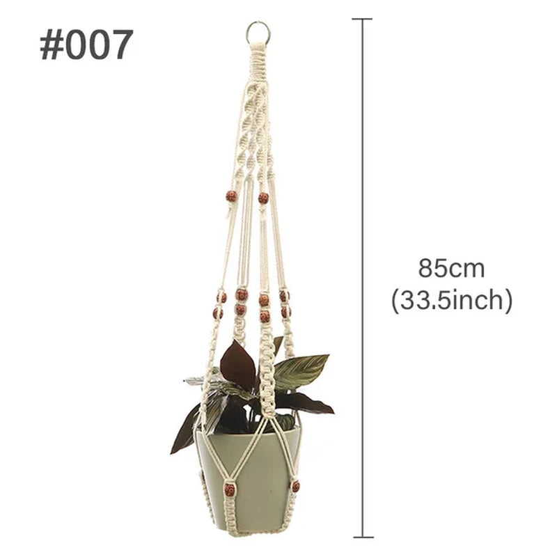 Hanging Planter Flowerpot Plant Holder Macrame Plant Hanger Wall Plant Holder Hanging Basket Flower Basket Balcony Decorations