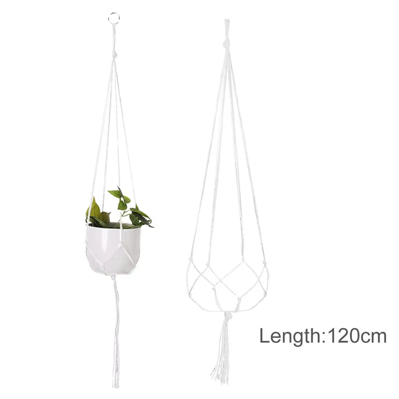 Hanging Planter Flowerpot Plant Holder Macrame Plant Hanger Wall Plant Holder Hanging Basket Flower Basket Balcony Decorations