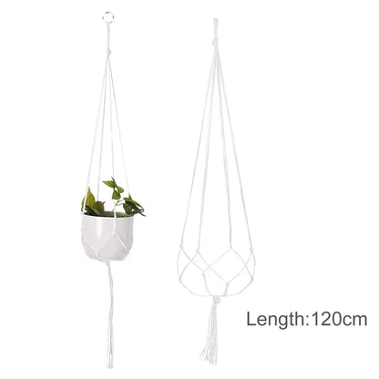 Hanging Planter Flowerpot Plant Holder Macrame Plant Hanger Wall Plant Holder Hanging Basket Flower Basket Balcony Decorations