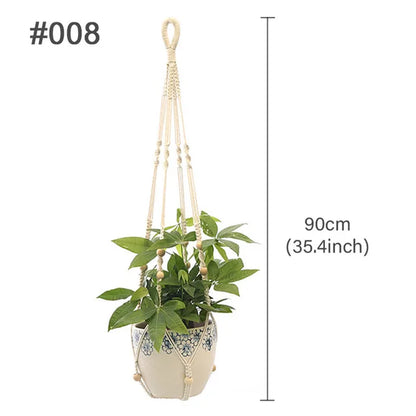 Hanging Planter Flowerpot Plant Holder Macrame Plant Hanger Wall Plant Holder Hanging Basket Flower Basket Balcony Decorations